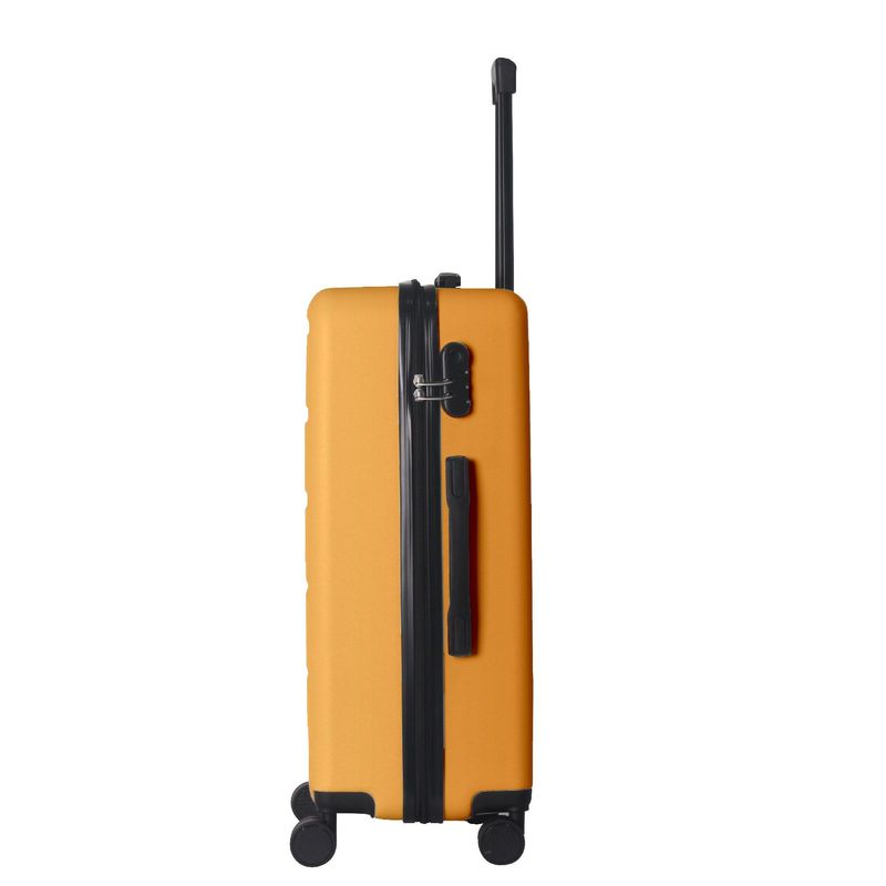 Luggage Sets ABS Hardshell 3pcs Luggage, Lightweight Durable Suitcase Sets Spinner Wheels Suitcase 20''24''28'' (Yellow)_voghion.com