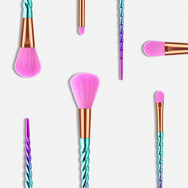 5-teiliges Make-up-Pinselset, Make-up-Tools, Augenset, Lidschattenpinsel, rosa und blauer Farbverlauf, Yuncai GUJHUI_voghion.com