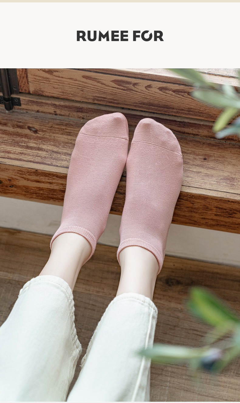 5 pezzi calzini da barca da donna in puro cotone Zhuji donna primavera ed estate calzini traspiranti anticaduta calzini corti deodoranti assorbenti del sudore_voghion.com