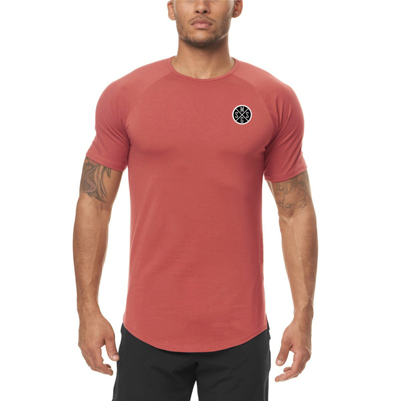Men's sports tights basketball running top elastic T-shirt_voghion.com