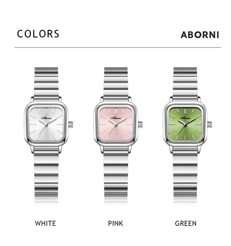 Paslanmaz Çelik Bantlı Şık Su Geçirmez Kare Alaşımlı Kadın Saati - Günlük Kullanım İçin Minimalist Moda Saati_voghion.com