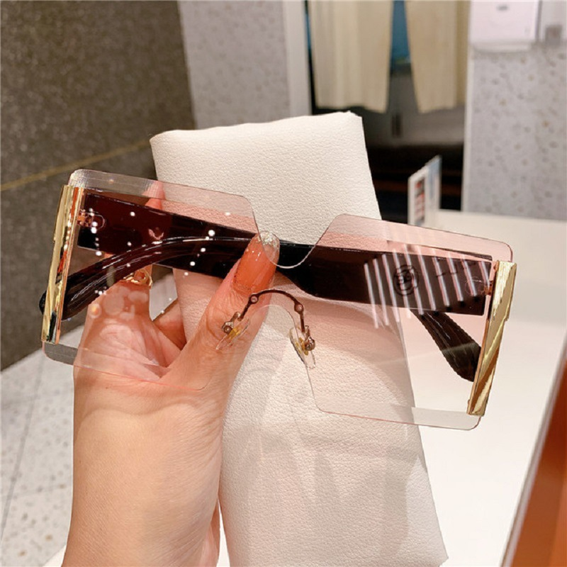 European and American fashion full frame large frame sunglasses one-piece double beam driving sunglasses anti-ultraviolet cross-border wholesale_voghion.com