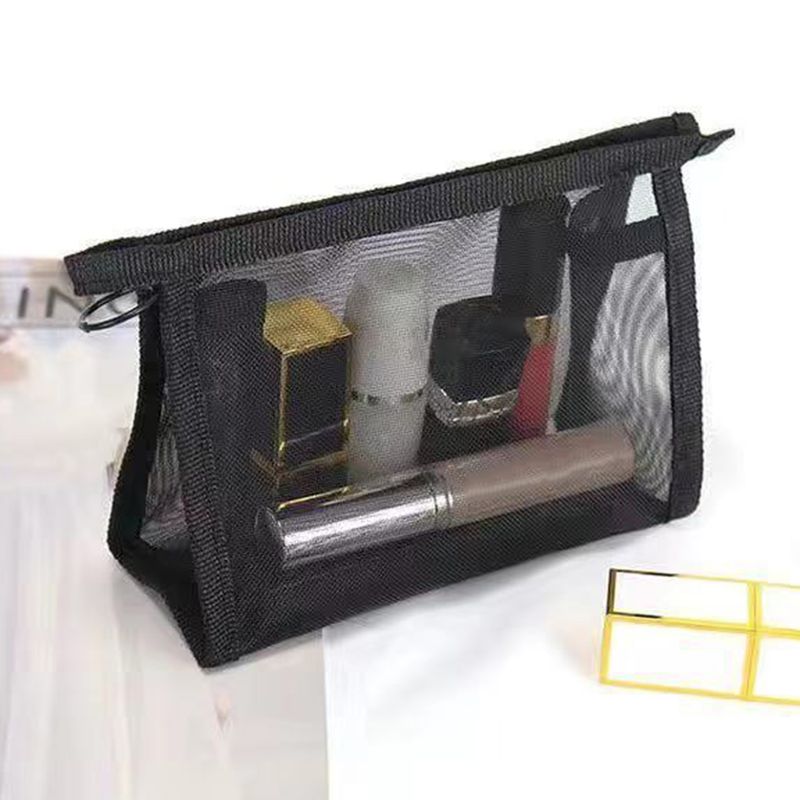 Kjiuyou Kosmetiktasche, Netzstoff, einfarbig, große Kapazität, kompakt, schnelltrocknend, mit Reißverschluss, Dusch-Caddy, Tragetasche für unterwegs_voghion.com