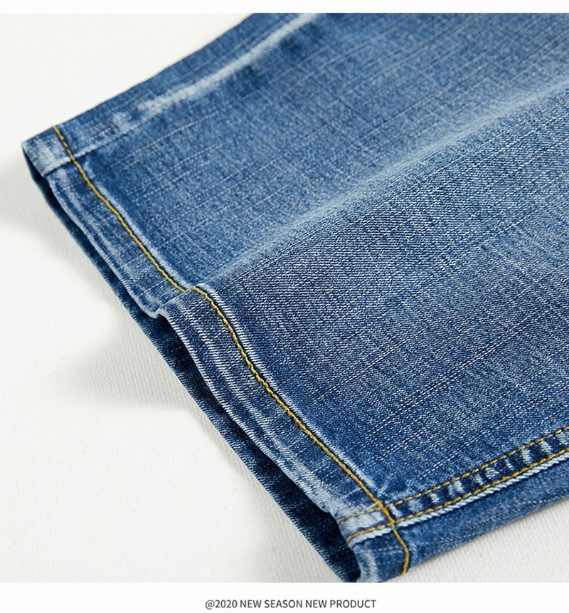 Sommer Klassische Shorts Jeans Herren Denim Hosen Gerade Stretch Casual Cool Dünn Knielang Blau Mode Marke Tägliche Hosen_voghion.com