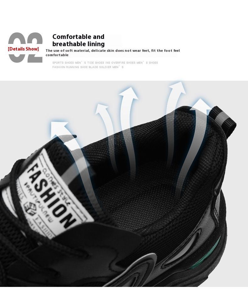 Men's 2024 new trend autumn breathable sports and leisure running versatile student mesh height increasing dad shoes_voghion.com