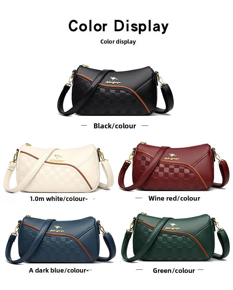 Borsa a tracolla elegante e alla moda per la mamma, semplice e nuova, da donna di mezza età, primavera 2025_voghion.com