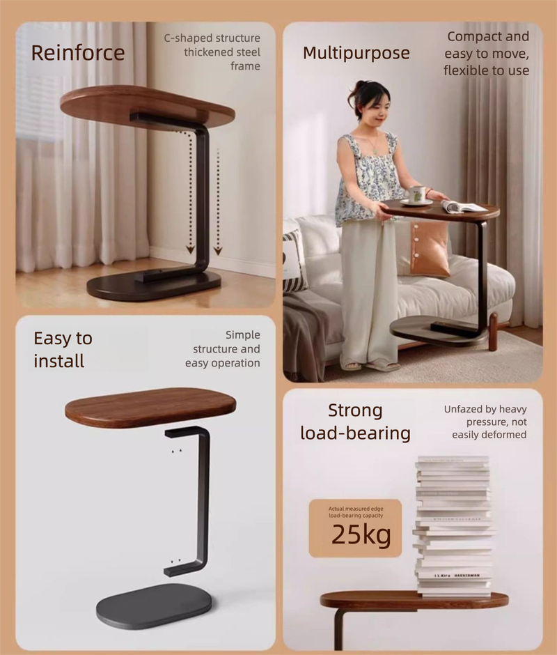 Trendy Storage Rack Small Round Simple Home Sofa Side Coffee Table Bedside Cabinet Modern Minimalist Bedroom_voghion.com