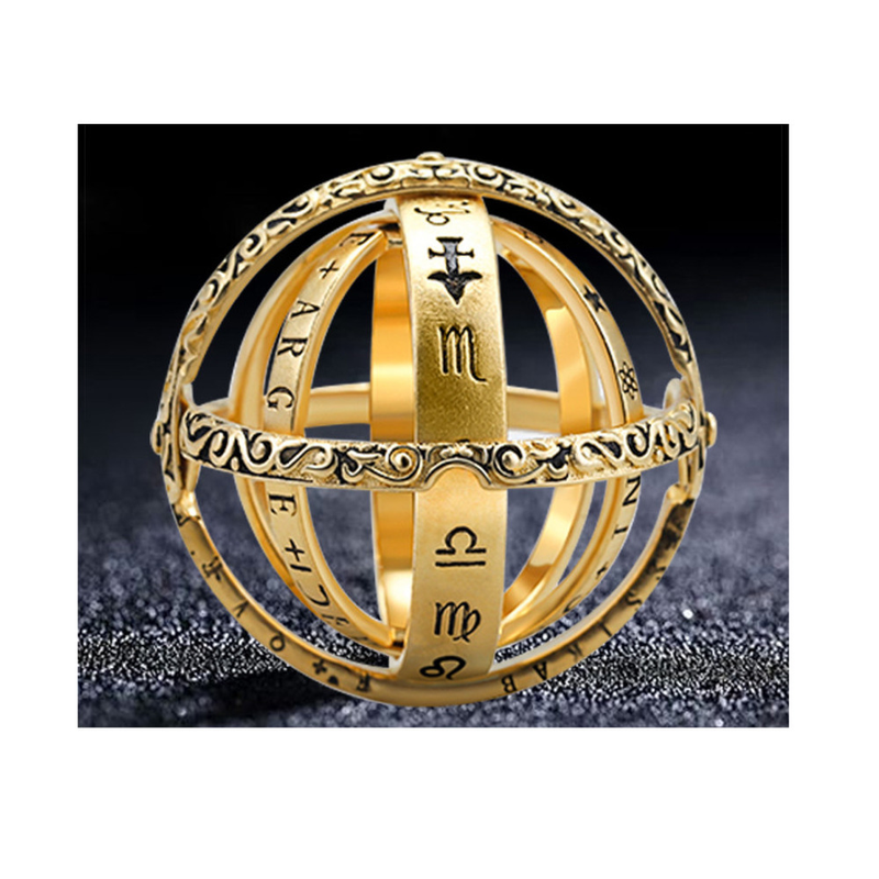 Gorąco sprzedający się modny nowy astronomiczny złoty niemiecki minimalistyczny pierścień z 16 wieku | Nieblaknąca biżuteria_voghion.com