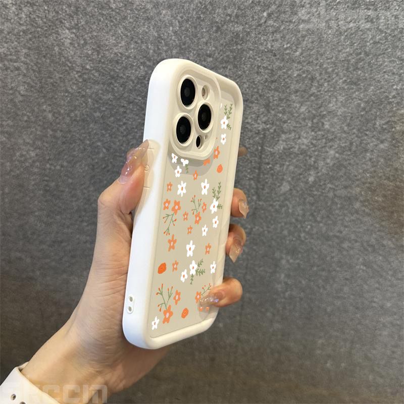 Niedliche kleine Blumenmuster-Silikon-Softphone-Hülle für iPhone 16 Pro Max 15 14 Plus 13 12 11 XS Max X XR 7 8 Plus 16E Cover_voghion.com