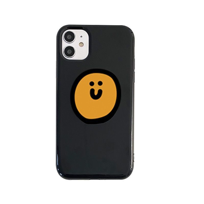 Custodia per telefono con faccina sorridente compatibile con iPhone 13 Pro Max 12, copertura completa X semplice 7/8P in gel morbido_voghion.com