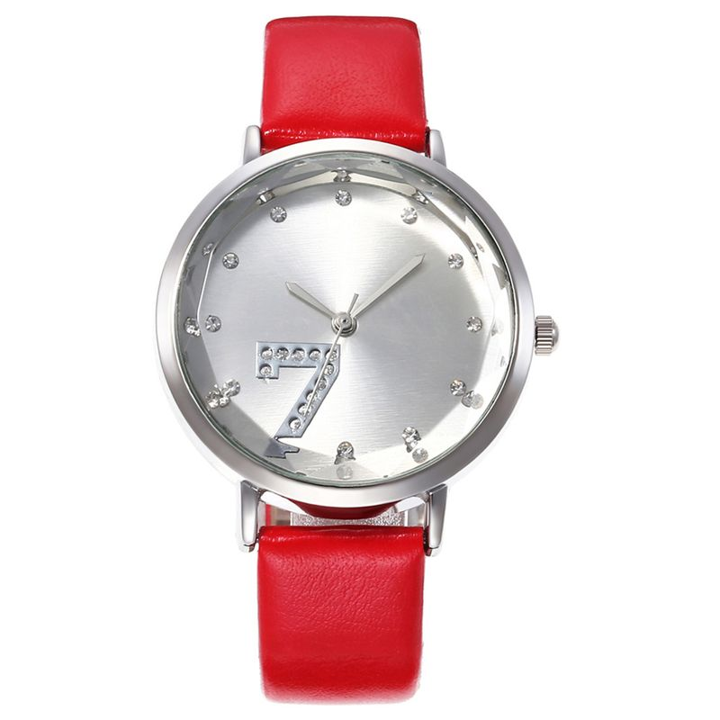 Yamaler moda donna strass quadrante rotondo numero arabo 7 orologio da polso analogico al quarzo_voghion.com