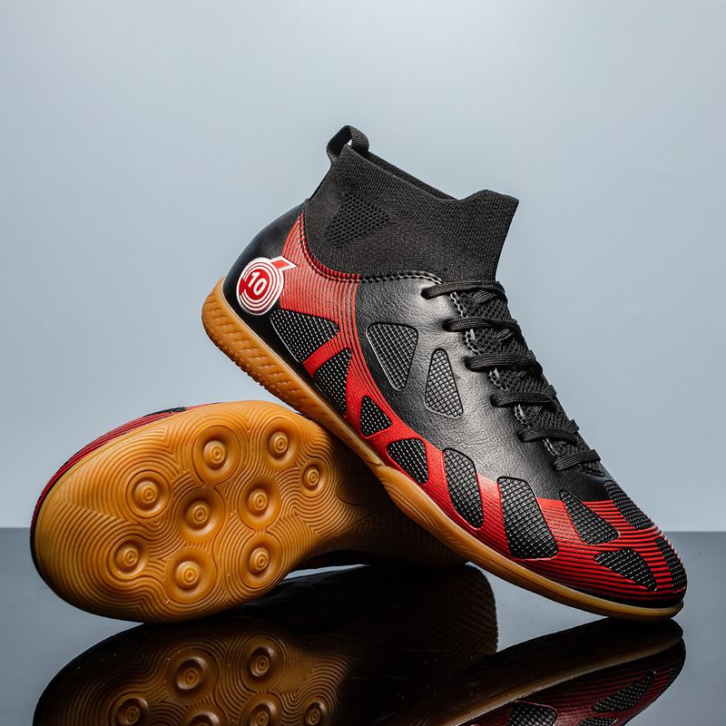 Men's and women's football shoes high top new long and short nail sneakers_voghion.com