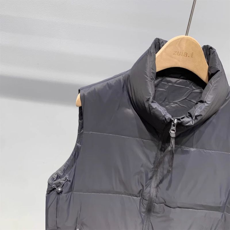 Stand Collar Trendy Winter Short Down For Men 2025 New Fashion Brand Solid Color Loose Versatile Casual Vest_voghion.com