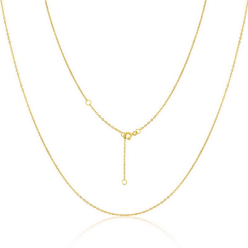 Collana in argento sterling S925 placcata in oro vero con catena a clavicola, lunghezza regolabile, ciondolo e accessori_voghion.com