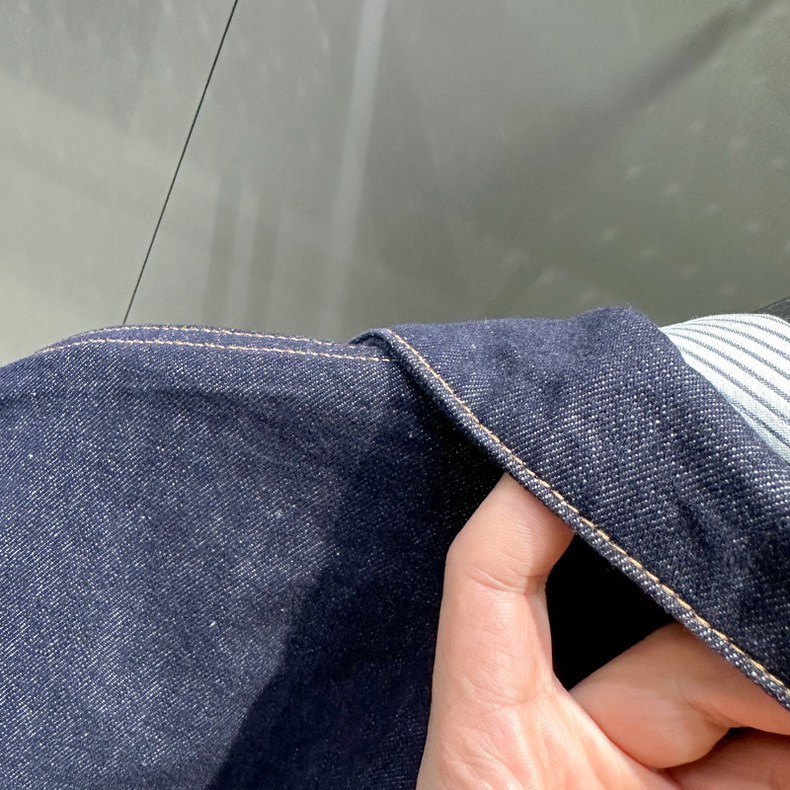 Men's Clothing Spring Jacquard Men's Denim Jacket Fashion Embroidery Men's Loose Jacket Lapel Coat Trend B1BJE1311_voghion.com