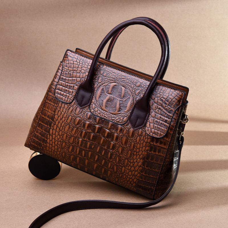 Borsa a tracolla grande da donna, nuova moda 2025, con motivo coccodrillo_voghion.com