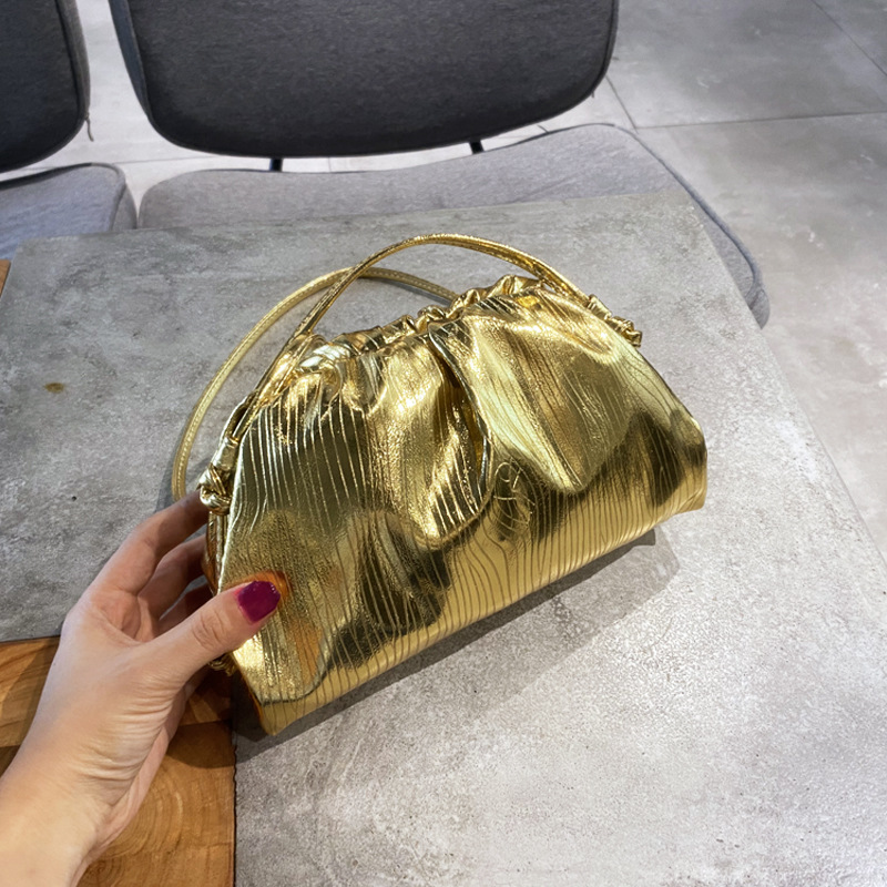 Borse a nuvola d'oro Borse Hobo da donna Borsa a gnocco intrecciata Borsa a tracolla singola Borsa a tracolla diagonale Borsa da sera parziale_voghion.com