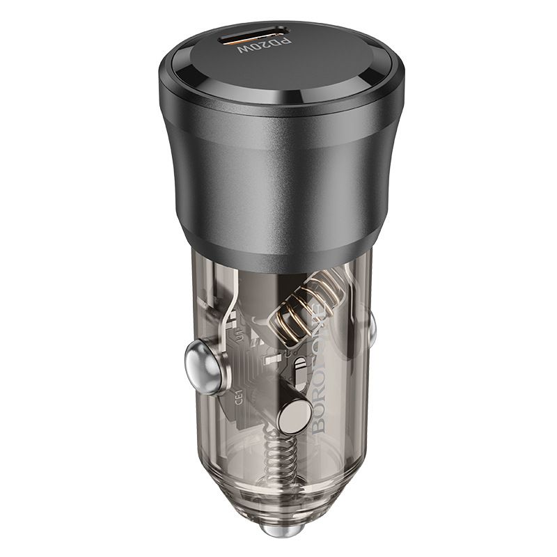 Music Festival BZ24 Transparentes Einzelanschluss-PD20W-Autoladegerät, geeignet für Apple Type-C-Schnellladekopf_voghion.com