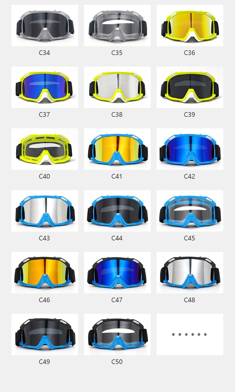 Motorbrillen, off-road fietsbrillen, winddichte zonnebrillen voor mountainbiken, motorcrosshelmen, vizier met verwisselbare lenzen_voghion.com