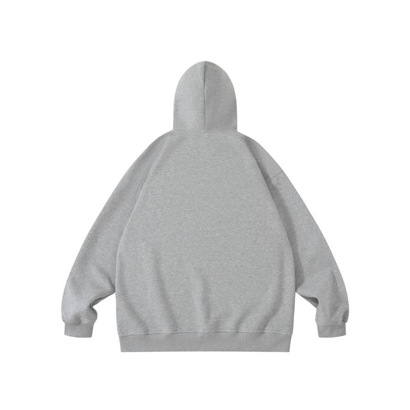 Felpa con cappuccio oversize corta da uomo FW777 in stile giapponese, pile pesante 420 GSM_voghion.com