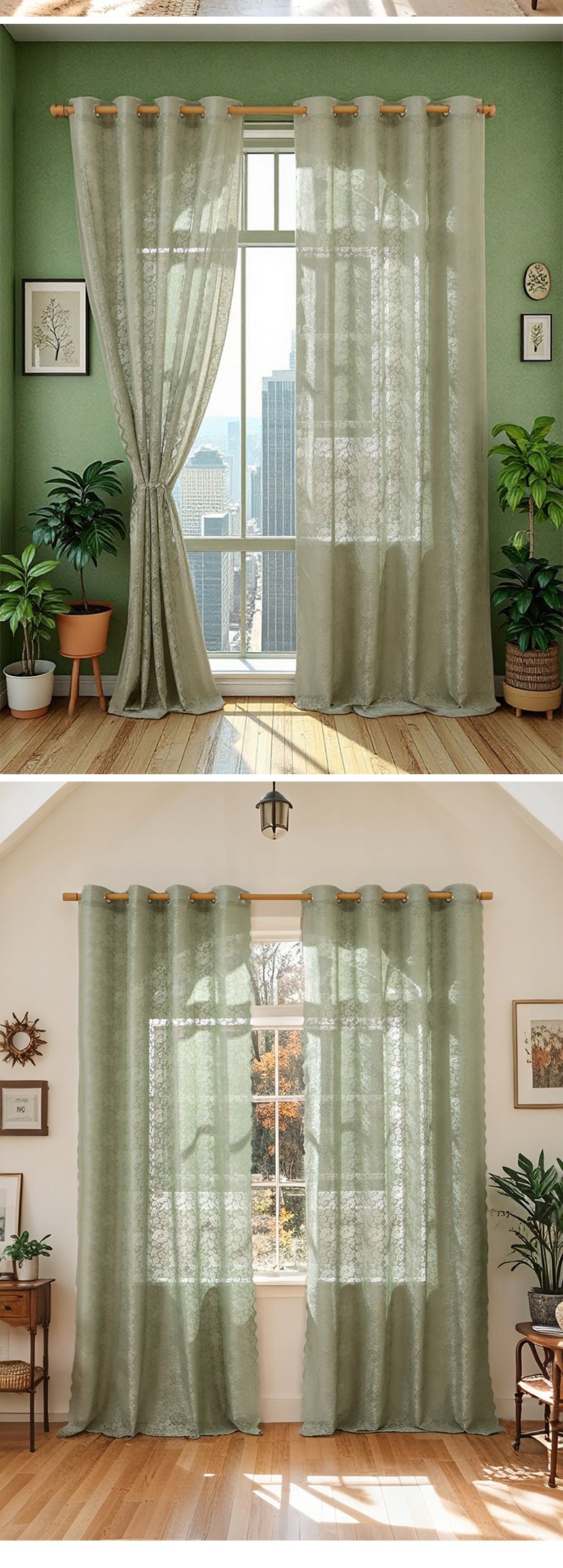 Summer Modern Simple Window Screen Summer Fresh Light Transmitting Lace Embroidered Window Screen Balcony Bedroom_voghion.com