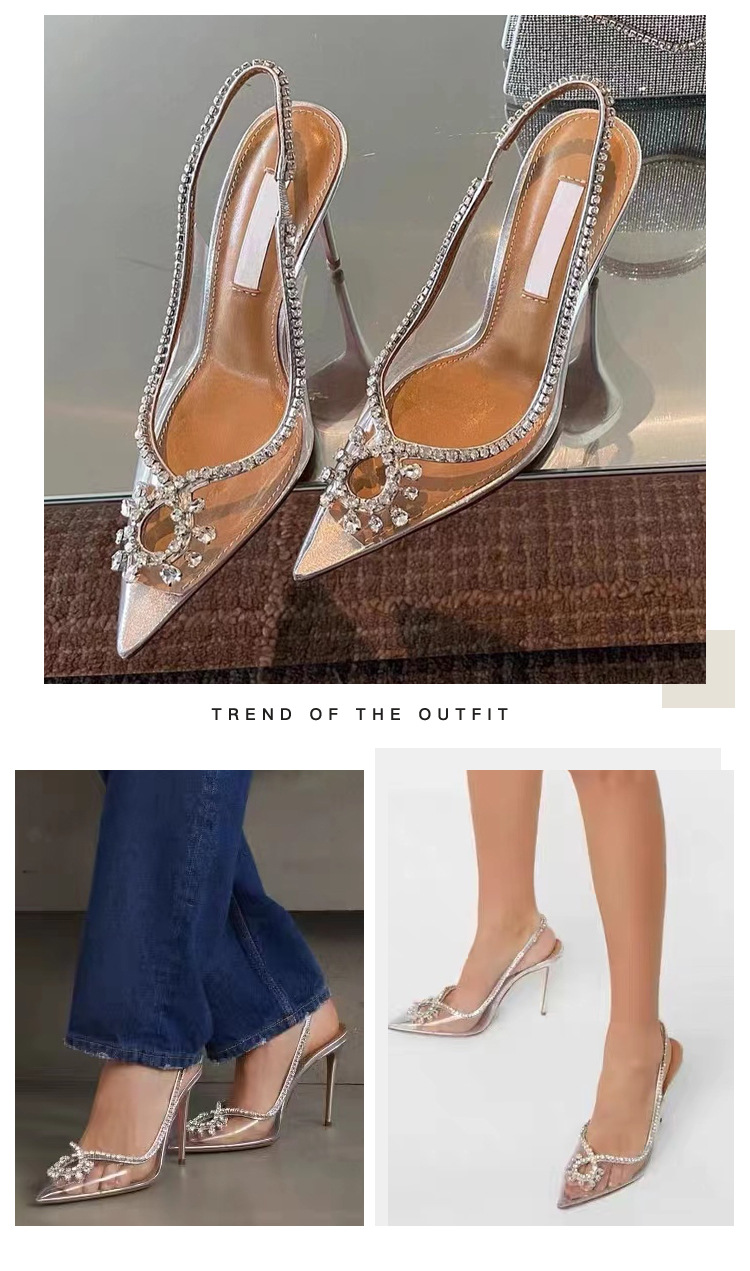 Scarpe da donna con strass, stile a punta, cintura trasparente, scarpe con tacco a spillo di tendenza alla moda_voghion.com