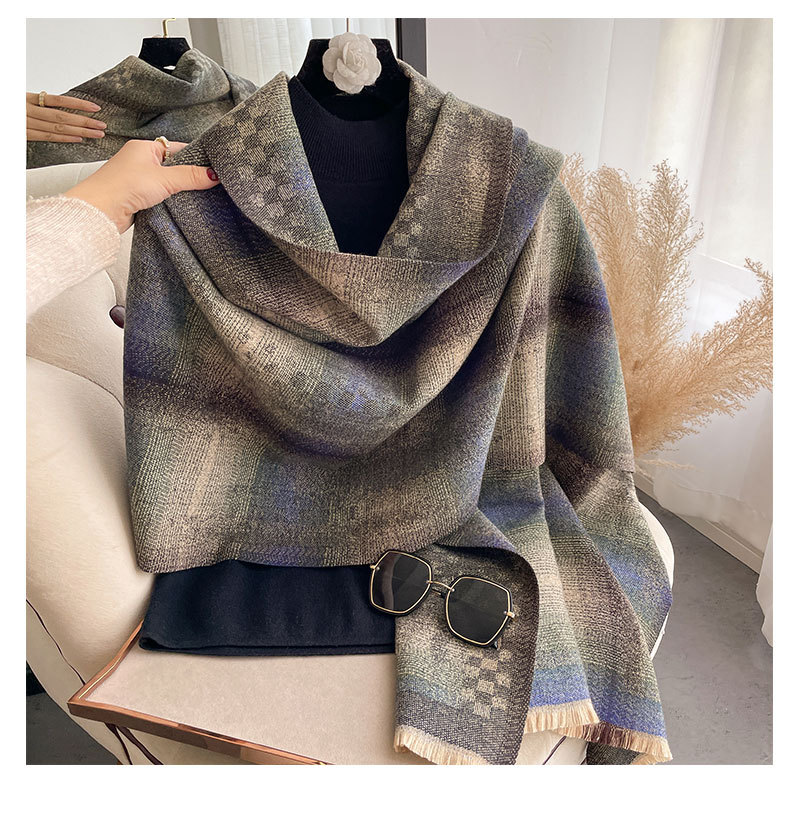 2022 Autunno e Inverno Nuova Imitazione Sciarpa di Cachemire Collo Ispessito delle Donne per Caldo e Semplice Doppio Lato Doppio Uso_voghion.com