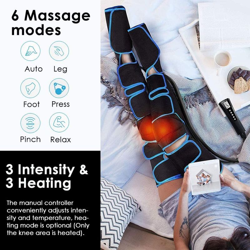 Fuß luftdruck bein massager fördert die durchblutung, körper massager, muskel entspannung, drenaj limfatic gerät 360 °_voghion.com