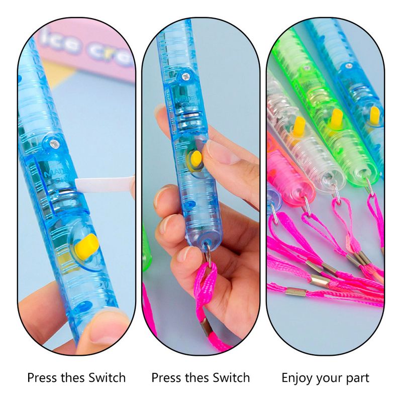 5/10PCS Flashing LED Wand Sticks Glowing Cheer Wands Multicolor Light Up Wands With Lanyards For Music Concert Party Favor_voghion.com