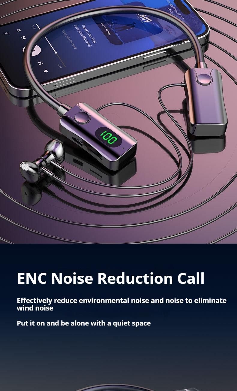 NEW Long Endurance Bluetooth Earphones Surround Sound Earbuds LED Wireless Headphones Sports Gaming Neckband Waterproof Headsets_voghion.com