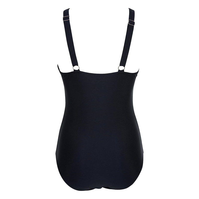 Eendeeleg Mesh Spliced Badekostüm Frae Sexy Eng Héich Taille Badekostüm Récklos Bikini_voghion.com