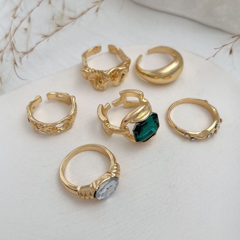 Niche Sweet Cool Ins Geometric Light Luxury Open Set Personality Index Finger Ring_voghion.com