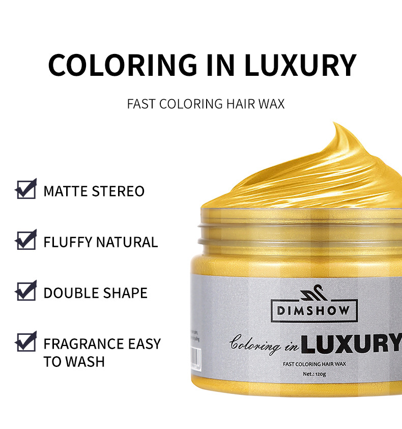 Temporary Hair Color Wax Diy Mud One-time Molding Paste Dye Cream Hair Gel for Hair Coloring Styling_voghion.com