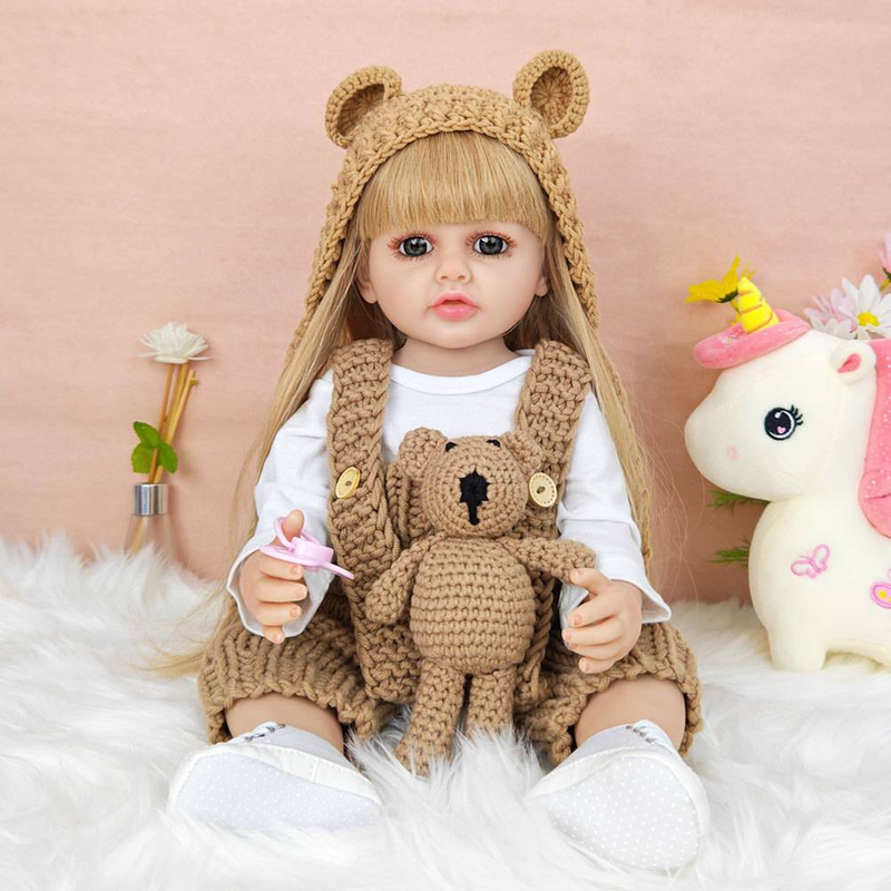 Bambola Reborn Baby Morbida Plastica Ragazza Giocattolo Mostrabile Vestire Bambola Carina Principessa Regalo di Compleanno_voghion.com