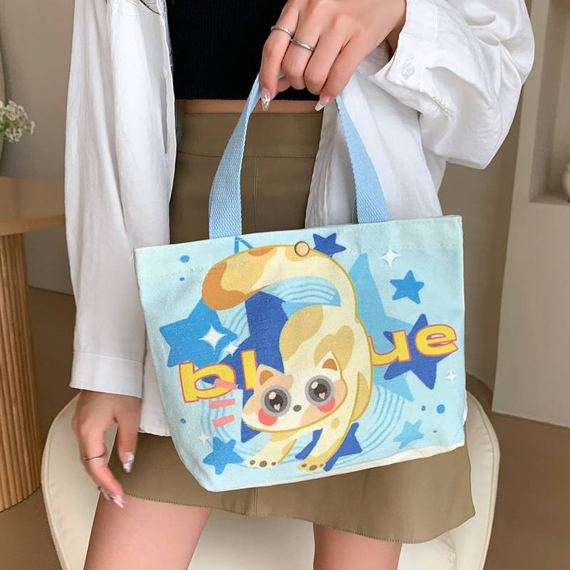 Borsa in tela da donna, nuova borsa a mano 2025, borsa in tessuto, per studenti universitari, borsa da lavoro, borsa per il pranzo, piccola borsa a mano_voghion.com