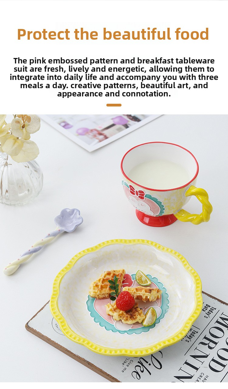 Pastel Ceramic Spoon Set – Cute Twisted Handle Coffee & Tea Stirring Spoon Kawaii Aesthetic For Home Dessert Milk & Breakfast Non-Slip Tip_voghion.com