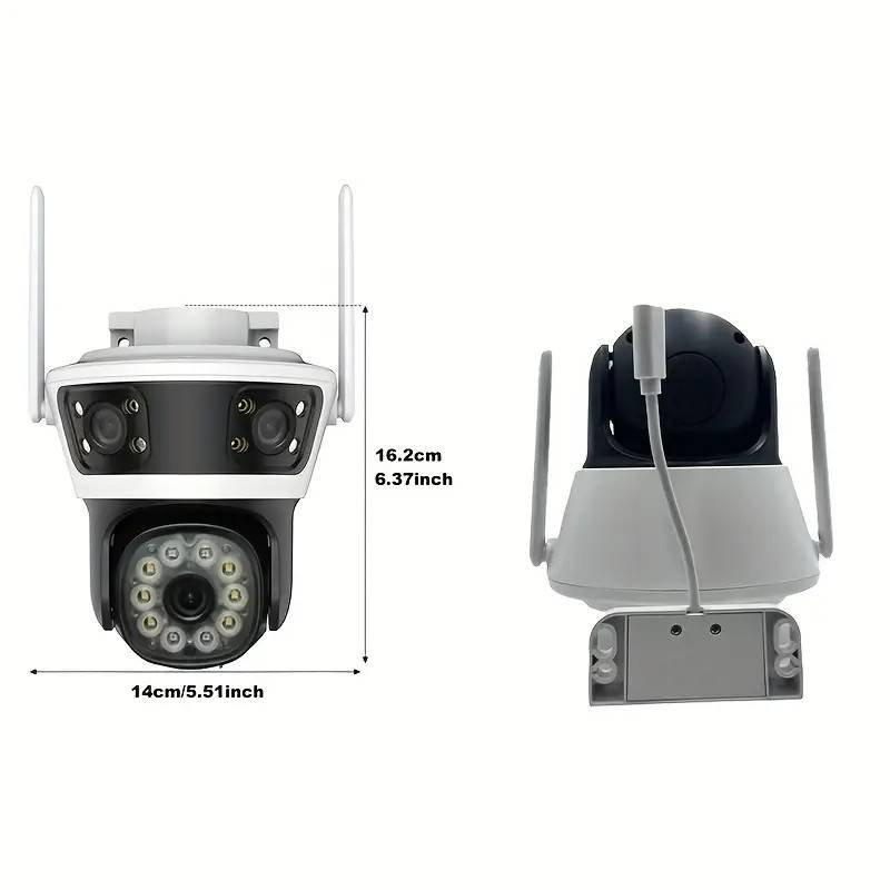 With PTZ (rotate/tilt/zoom), Infrared Night Vision, Two-way Intercom, Motion Tracking And Detection, Wi-Fi Wireless Connection, Home Security,_voghion.com