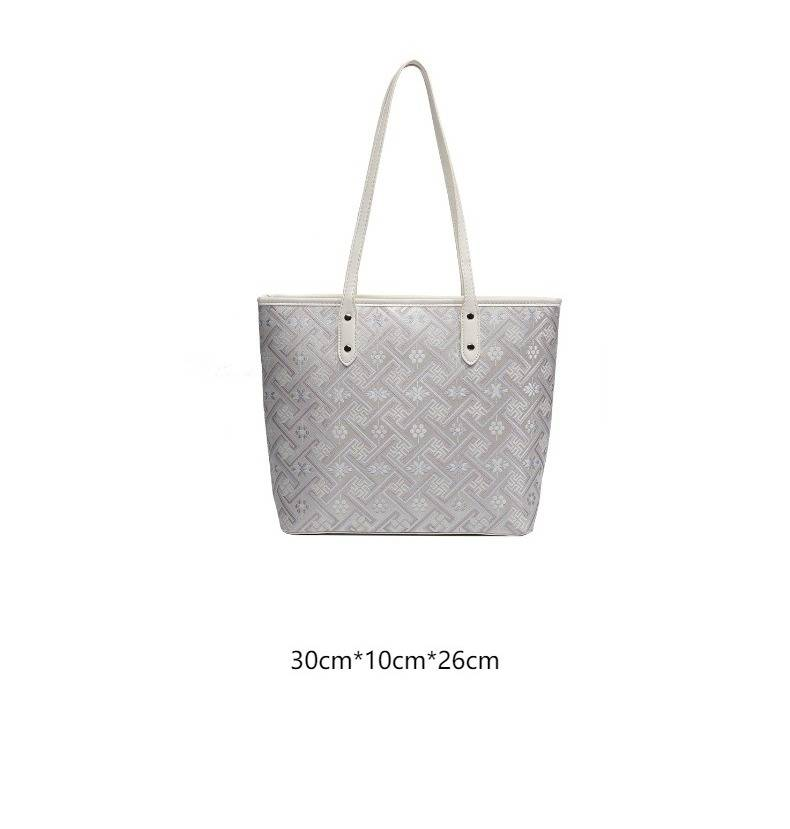 Stylish Ethnic Pattern Tote Bag For Women - Large Boho Shoulder Bag With Zipper Closure, Trendy Crossbody Handbag For Daily Use_voghion.com