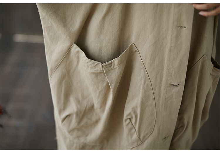 Elegant Oversized Hooded Trench Coat For Women – Long Knee-Length Design With Large Pockets, Casual & Office Wear, Available In 5 Classic Colors_voghion.com
