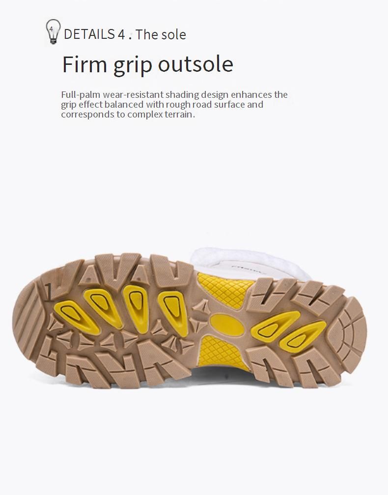 Women's Winter Snow Boots With Faux Fur Lining, Waterproof & Slip-Resistant, High-Top Warm Ankle Boots For Men And Women, Casual Lace-Up Thermal Shoes_voghion.com