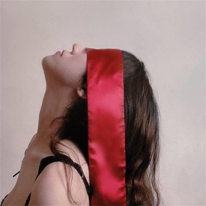 Satin Blindfold & Bondage Set For Sensual Play - Ultra-Soft Silk Tie With Adjustable Hand Restraints - Romantic Accessories For Couples_voghion.com