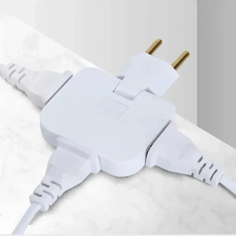 180 Grad EU-Stecker Steckdose Steckdosenleiste Multiprise 1 bis 3 Verlängerung Elektrische ° Rotierende Erfüllung Buchse AC Adapter_voghion.com