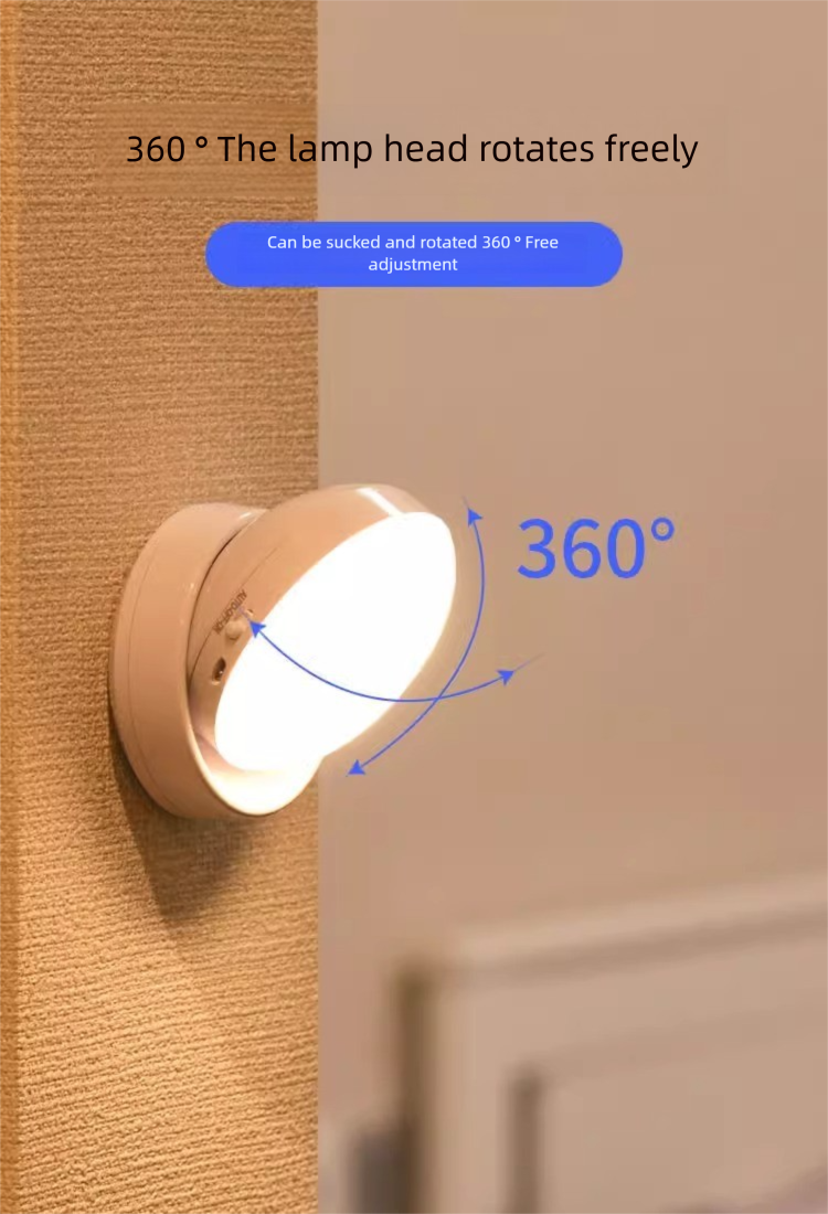 Bezprzewodowa lampa z czujnikiem ruchu, popularna lampka nocna LED do przedpokoju, na korytarz, przy łóżku i w sypialni, automatyczne włączanie/wyłączanie_voghion.com