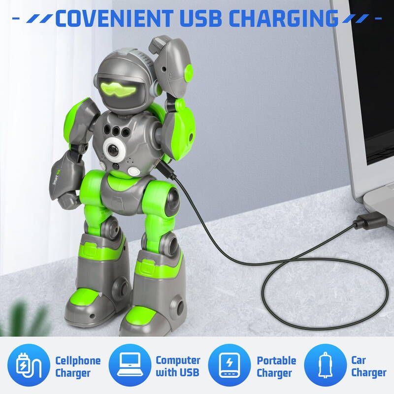 HopeRock RC Robot Toys Kids, Gesture & Sensing Programmable Remote Control Smart Robot, Birthday Gift For Boys Girls Age 3 4 5 6 7_voghion.com