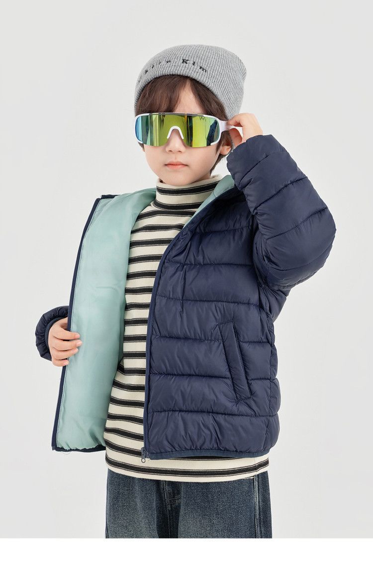 Children's Cotton Clothes 2025 Autumn And Winter Models, Cloud-feeling Hooded Anti-splashing Tops, Simple Boys And Girls Light Warm Coats_voghion.com