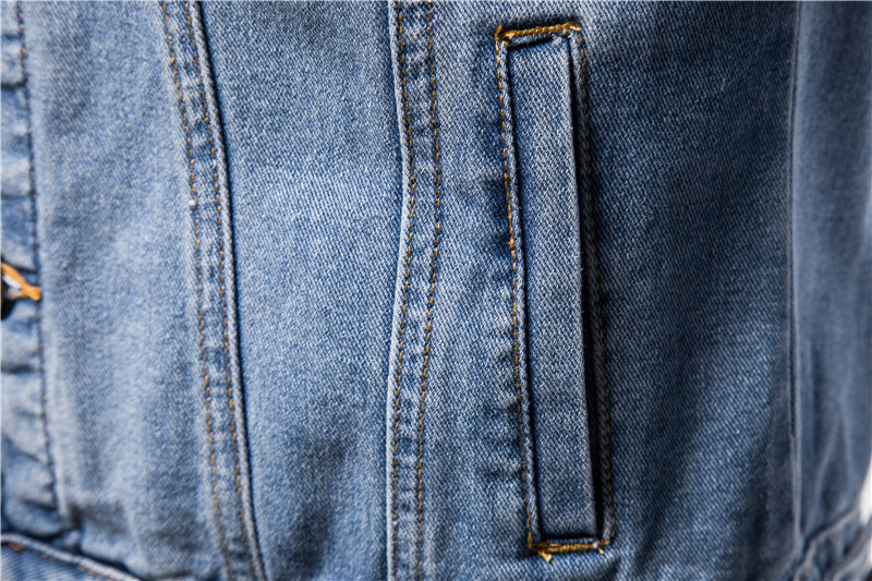 Herrkläder Jeansjacka Bomull casual slim-fit jacka herr jeansjacka herr_voghion.com