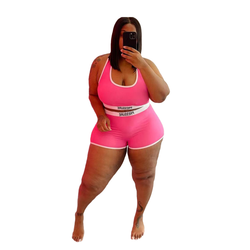 Vêtements pour femmes Station indépendante mode décontracté Sexy lettre imprimer maillot de bain deux pièces ensemble_voghion.com