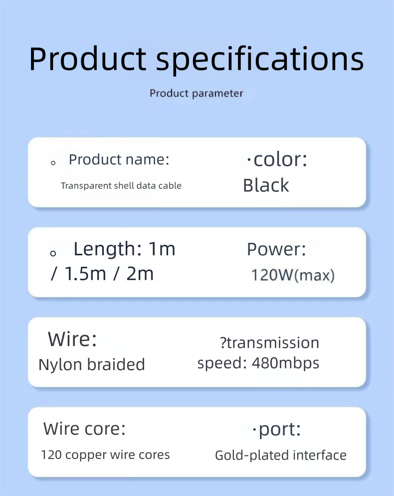 120W Super Fast Dual Type-C Data Compatible With IPhone Huawei Honor Laptop Charging Cable_voghion.com