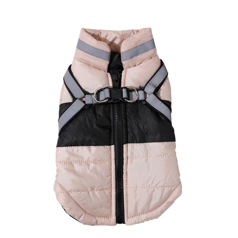 New Thickened Warm Dog Vest Autumn Winter, Reflective Pet Clothing For Small And Medium Dogs, Leash Harness Clothes_voghion.com