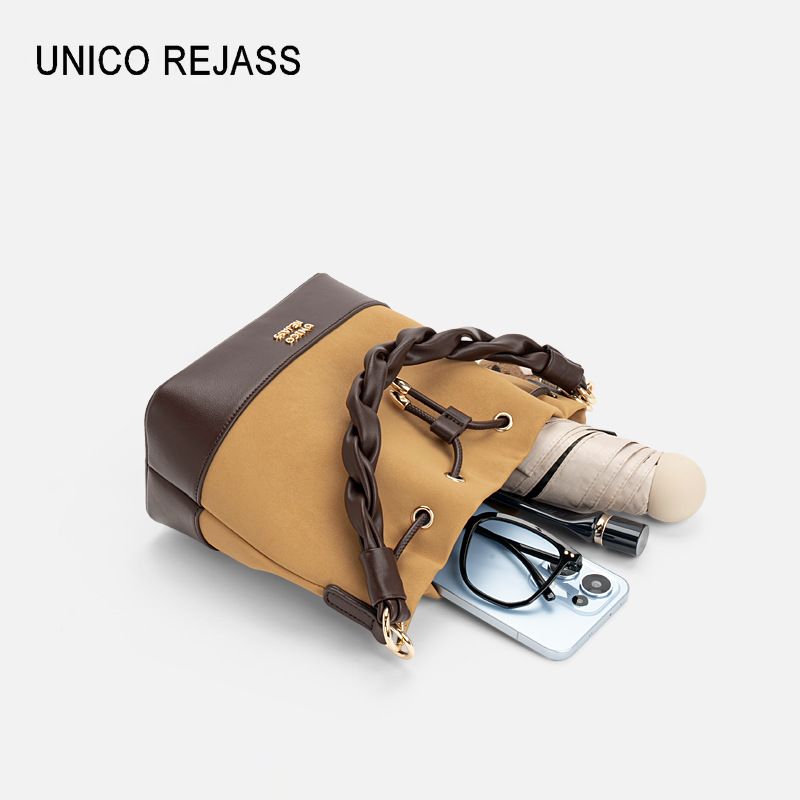 Nuova borsa a mano in pelle lucida per donna, borsa a secchiello, borsa a tracolla leggera di lusso di alta gamma_voghion.com